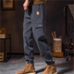 Men's Fashion Casual Loose Pockets Spliced Solid Color Trousers