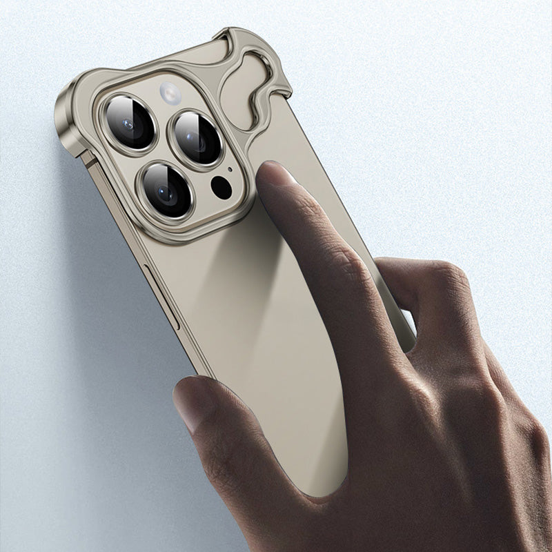 🔥Free lens film🔥Special-Shaped Metal Corner Pad Anti-Fall Phone Case for iPhone