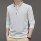💖Men's Business Casual Solid Color Lapel Base T-shirt
