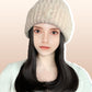 Women’s Knitted Beanie Hat with Hair Extension