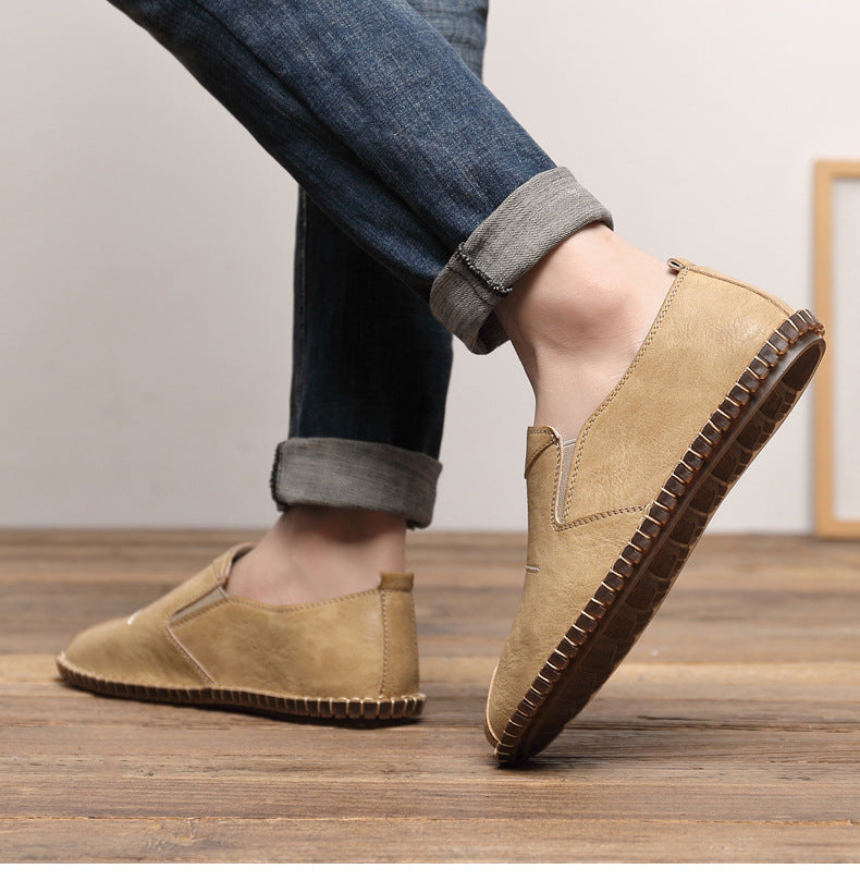 Men's PU Leather Loafers Comfortable Flat Shoes