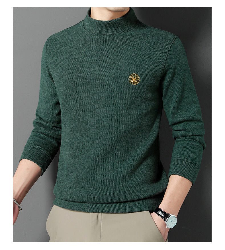 Men's Thickened Mock Neck Warm Solid Sweatshirt