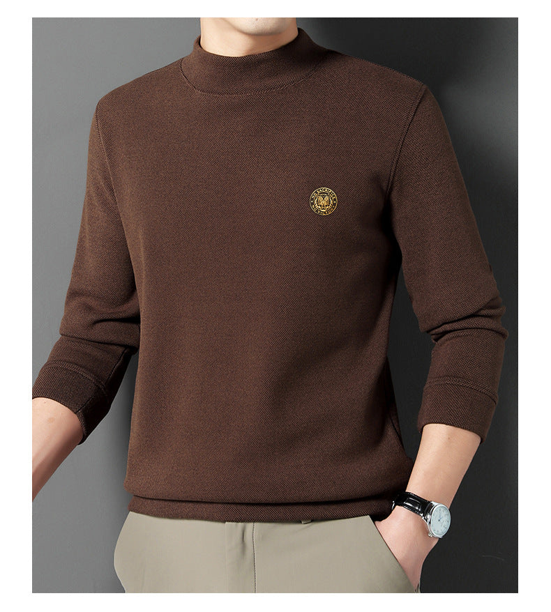 Men's Thickened Mock Neck Warm Solid Sweatshirt