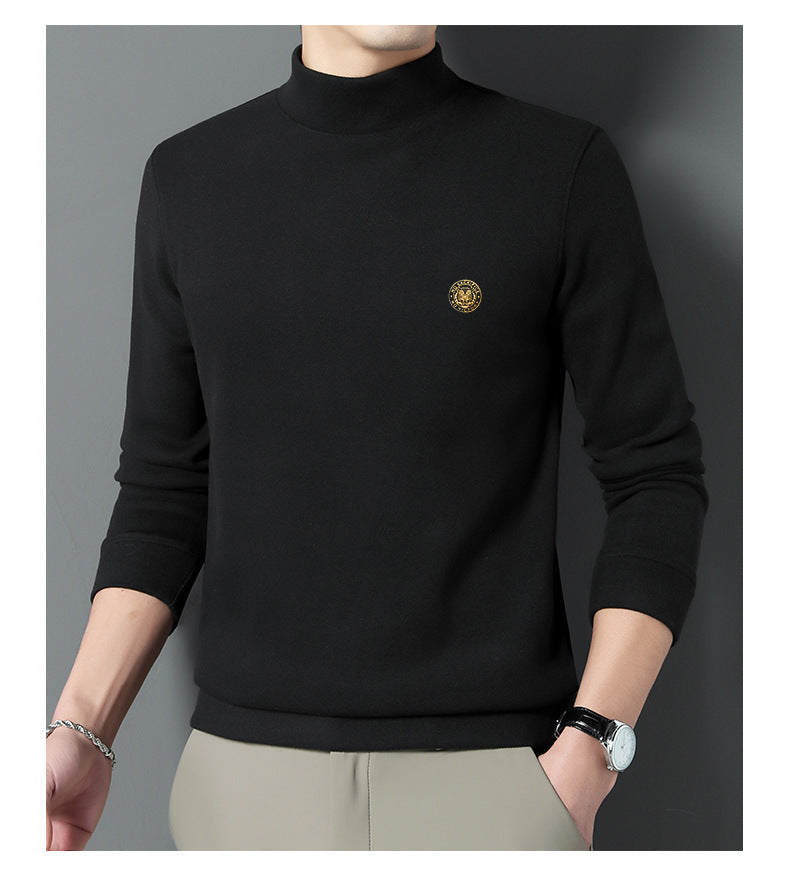 Men's Thickened Mock Neck Warm Solid Sweatshirt