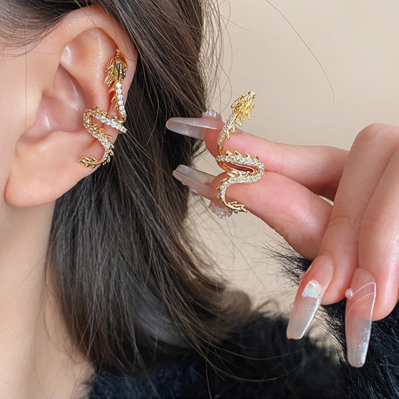 1 Pair Non-pierced Dragon Ear Cuffs