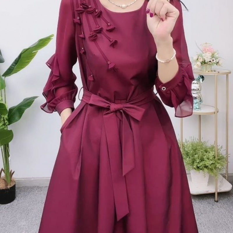 🌺🎉50% discount on new spring products🔥- Exquisite Long Sleeve Tie Waist Dress