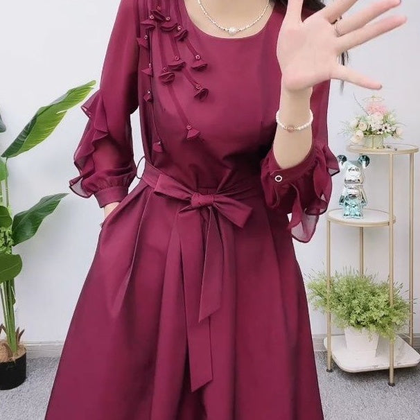 🌺🎉50% discount on new spring products🔥- Exquisite Long Sleeve Tie Waist Dress