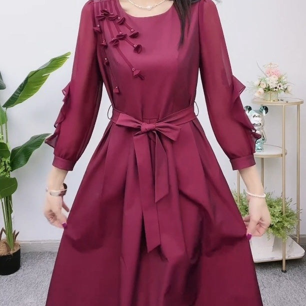 🌺🎉50% discount on new spring products🔥- Exquisite Long Sleeve Tie Waist Dress