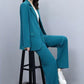 Women's Blazer Jacket and Wide Leg Pants Business Casual Suit Sets