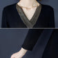 Lady’s Temperament Fake 2-piece Long-sleeve Dress（50% OFF）