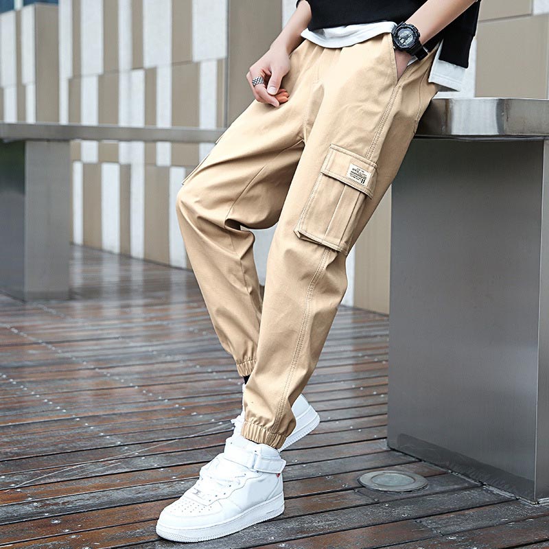 Men's Solid Color Casual Jogger Pants