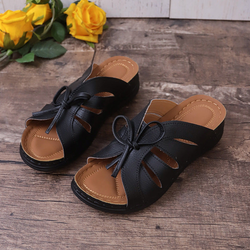 🔥Last Day 40%OFF🔥Women's Comfort Bowtie Slide Sandals