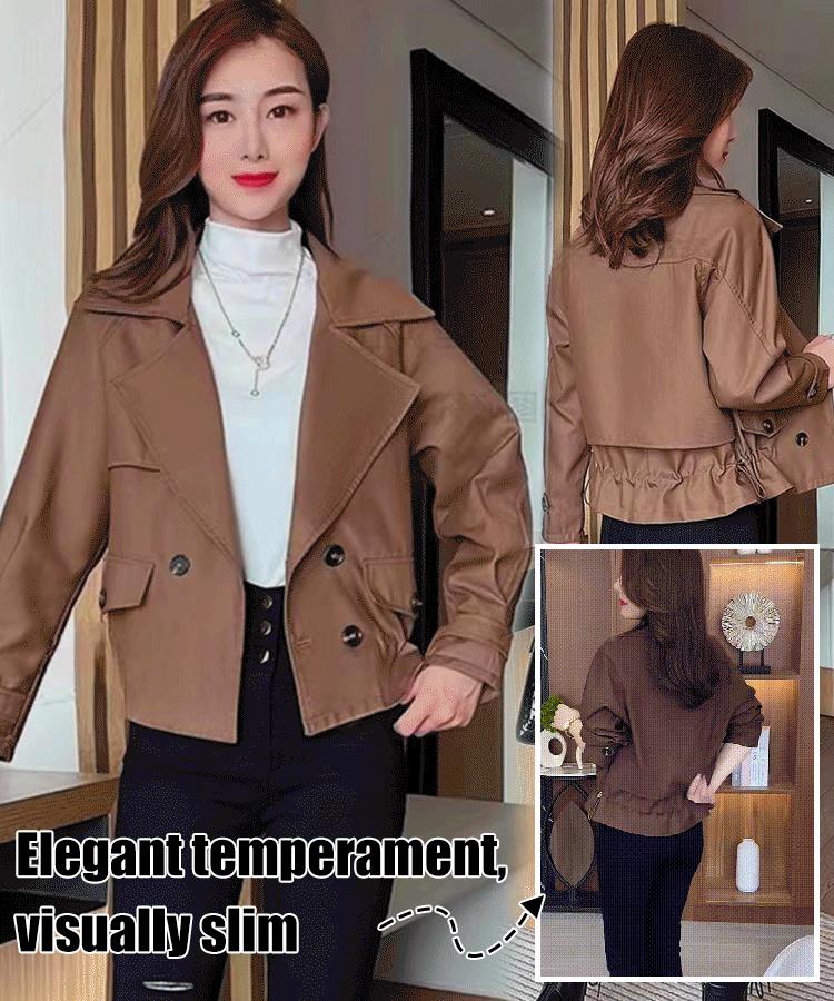 🔥45%OFF🔥Korean Style Short Fashion Trench Coat🧥🍂