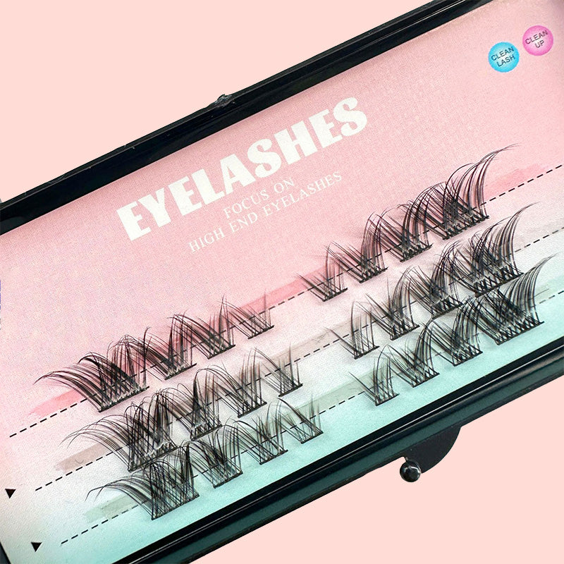 Clusters Individual Fox Style Thick False Eyelashes