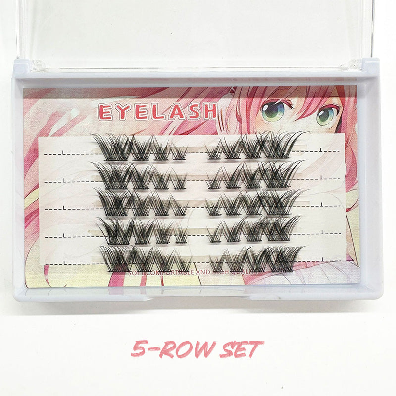 Clusters Individual Fox Style Thick False Eyelashes